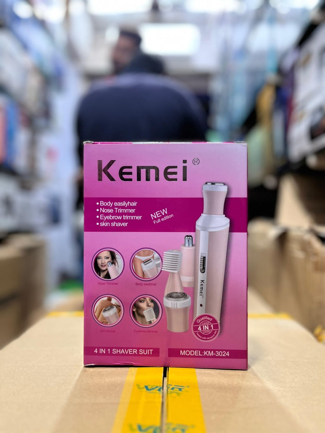 Kemei KM-3024 4-in-1 Electric Shaver & Hair Removal Kit