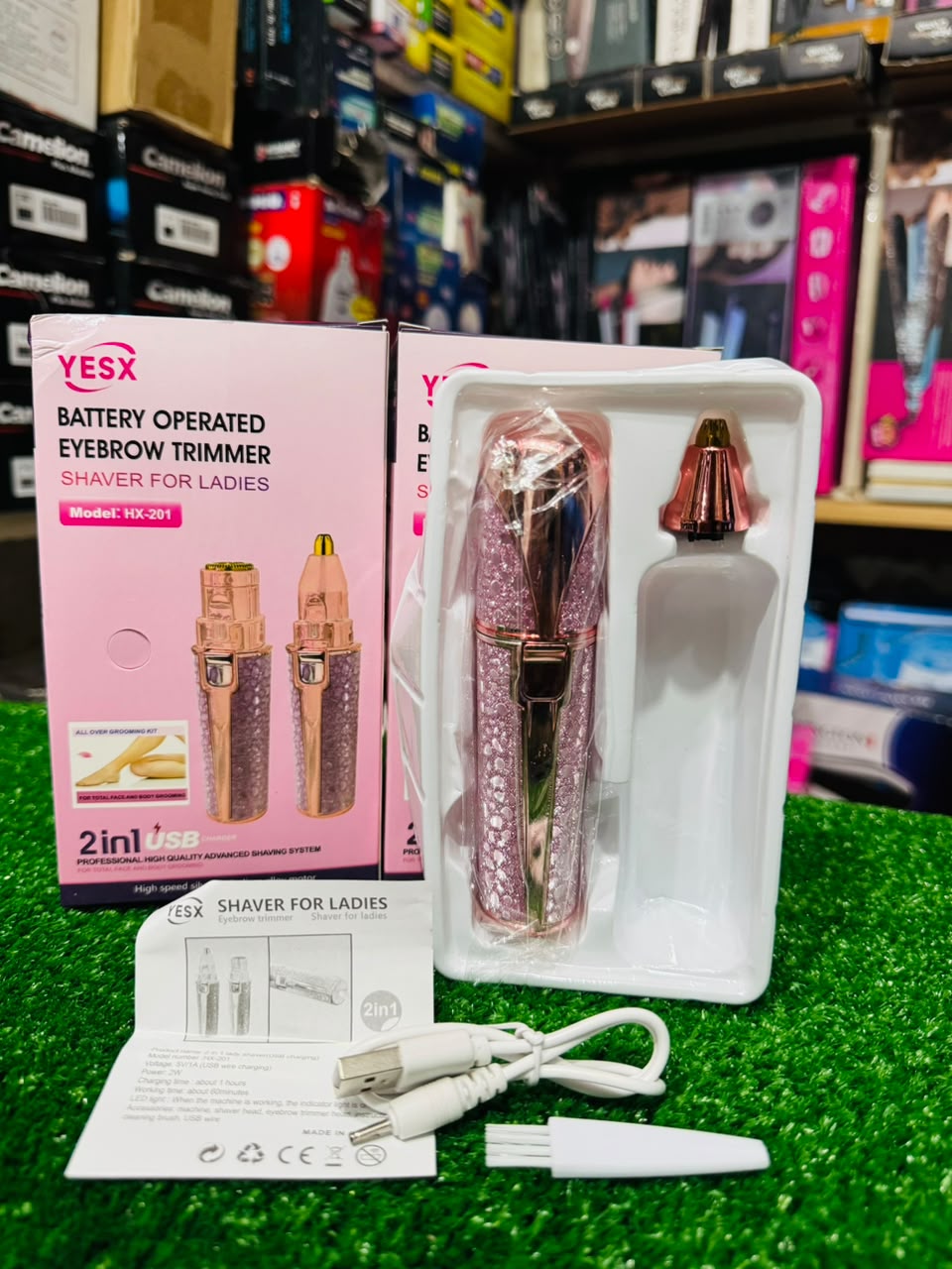 YESX HX-201 2-in-1 Eyebrow & Facial Hair Trimmer