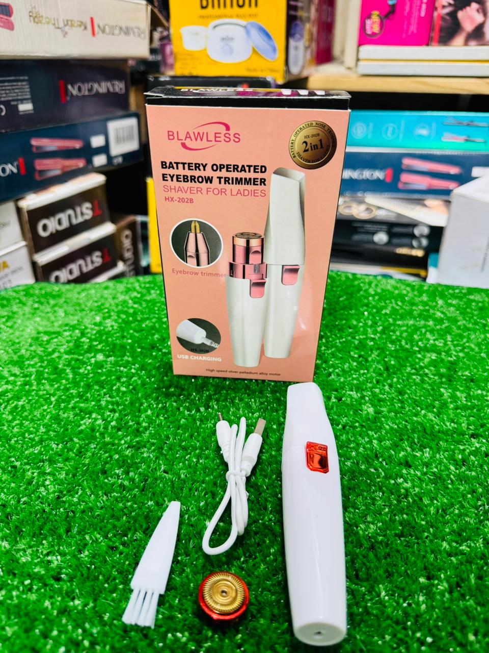 Blawless HX-202B 2-in-1 Eyebrow Trimmer & Facial Shaver for Women