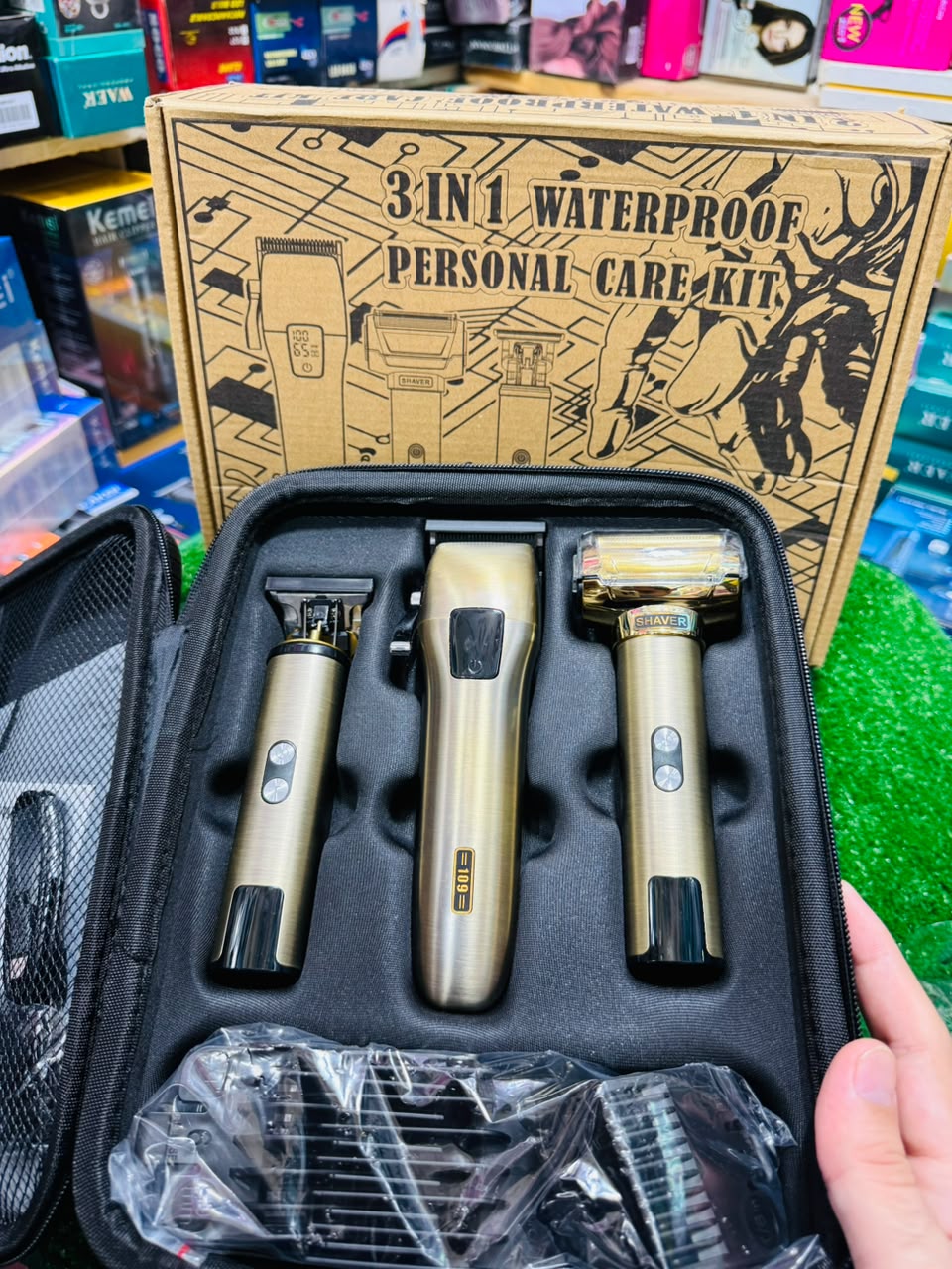 3-in-1 Waterproof Personal Care Kit – Professional Grooming Set