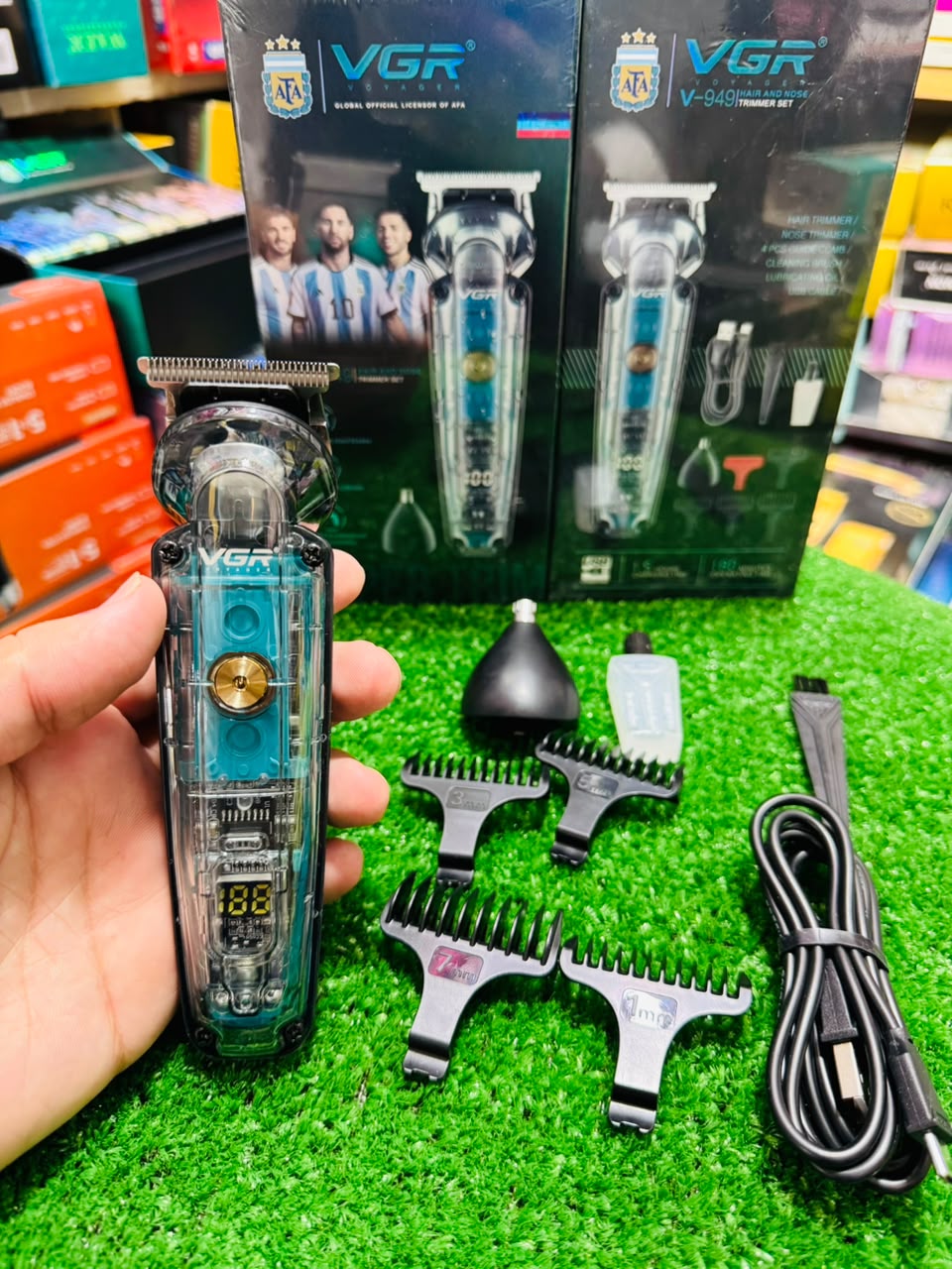 VGR V-949 Professional 3-in-1 Hair & Nose Trimmer Set – Rechargeable Grooming Kit