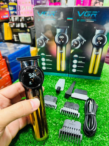 VGR V-9891 Professional Hair Trimmer | Cordless Rechargeable Beard & Hair Clipper with Digital Display