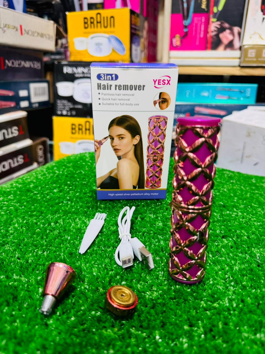 YESX 3-in-1 Electric Hair Remover & Facial Trimmer for Women