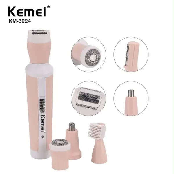 Kemei KM-3024 4-in-1 Electric Shaver & Hair Removal Kit