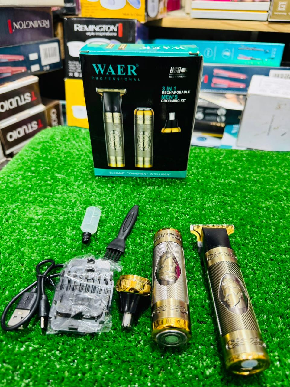 WAER Professional 3-in-1 Rechargeable Men’s Grooming Kit